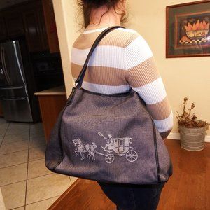 Coach Edie Horse and Carriage Black Handbag